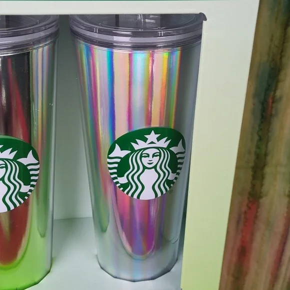 Starbucks 24 oz Tumbler Set & 6 Iced Coffee K-Cup Pods In Green Tones - Picture 5 of 7